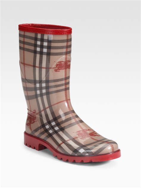 burberry red boots|Burberry waterproof boots.